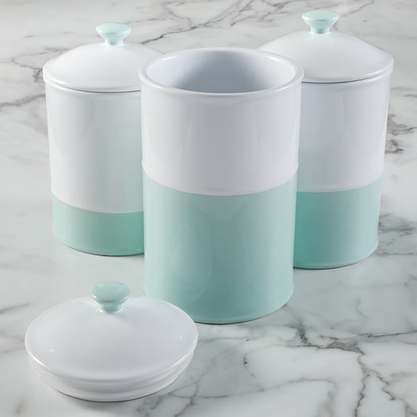 MARTHA STEWART 3PC CANISTER SET WITH LID