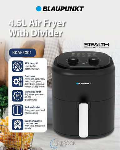 BLAUPUNKT 4.5L 11 in 1 AIR FRYER WITH DIVIDER