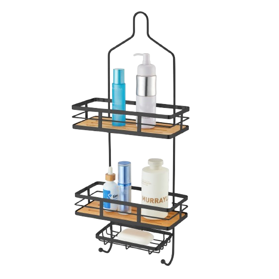 ROYAL HOMES 3 tier bamboo  SHOWER CADDY