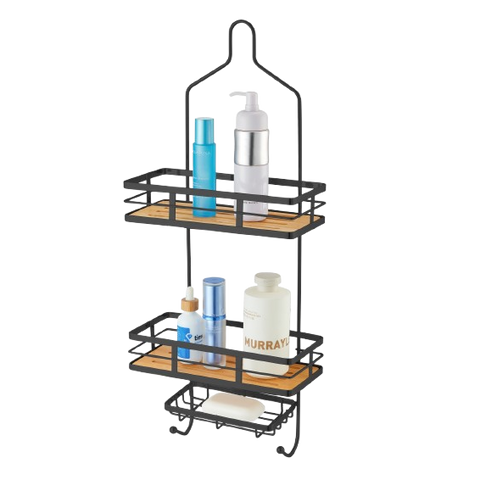 ROYAL HOMES 3 tier bamboo  SHOWER CADDY