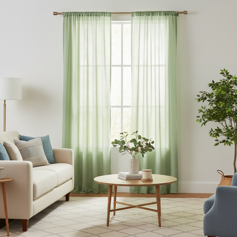CLASSY HOMES WINDOW CURTAIN (sage)