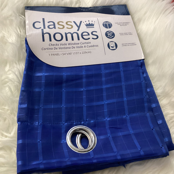 CLASSY HOMES NAVY SHEER CURTAIN