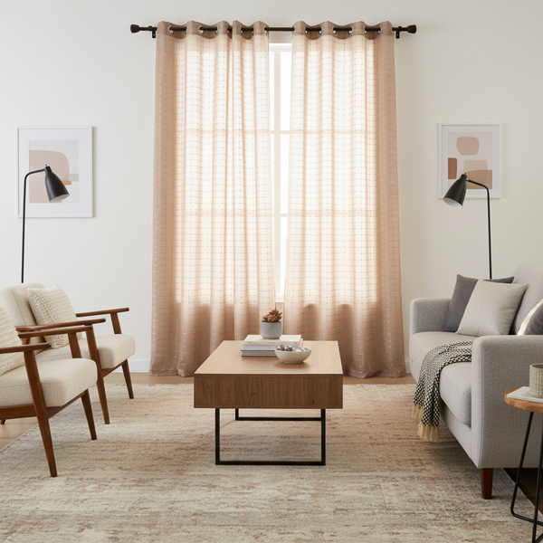 CLASSY HOMES TAUPE SHEER PANEL