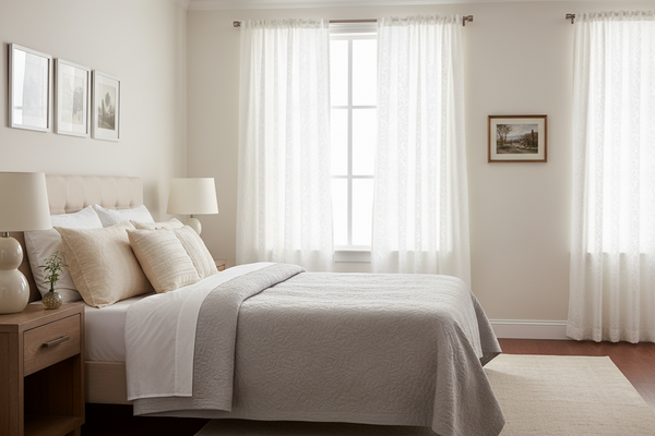 CLASSY HOMES WHITE JACQUARD PANEL