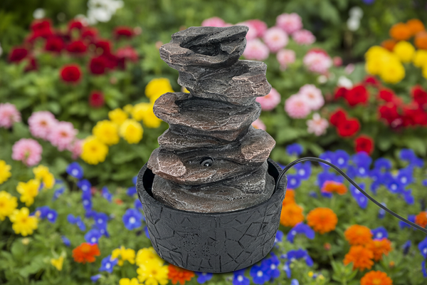 POLY/PLASTIC FOUNTAIN WITH LIGHT
