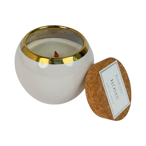 CERAMIC CANDLE WITH CORK LID