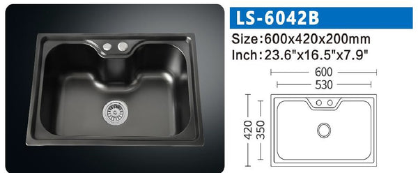LS-6042B STAINLESS STEEL KITCHEN SINK