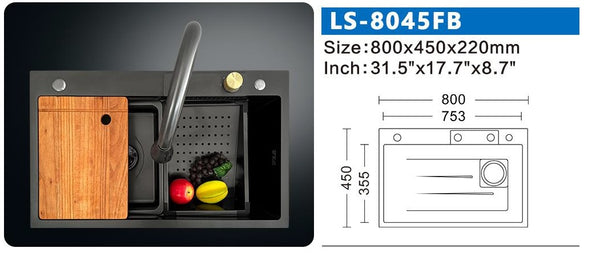 LS-8045FA1-B STAINLESS STEEL KITCHEN SINK