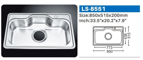 LS-8551 STAINLESS STEEL KITCHEN SINK