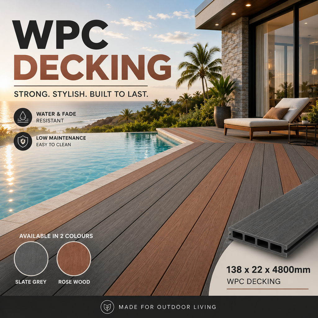 SLATE GREY/ROSEWOOD WPC DECKING