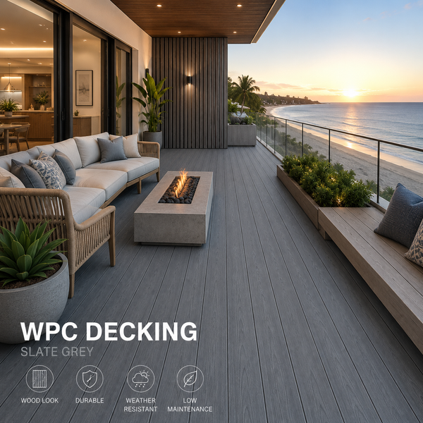 SLATE GREY/ROSEWOOD WPC DECKING