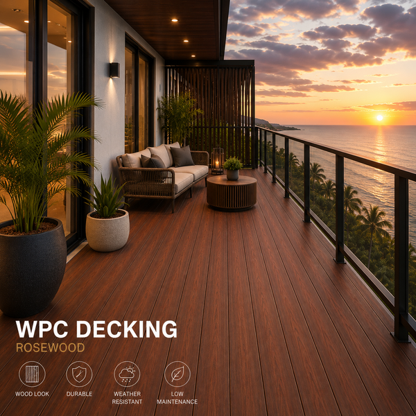 SLATE GREY/ROSEWOOD WPC DECKING