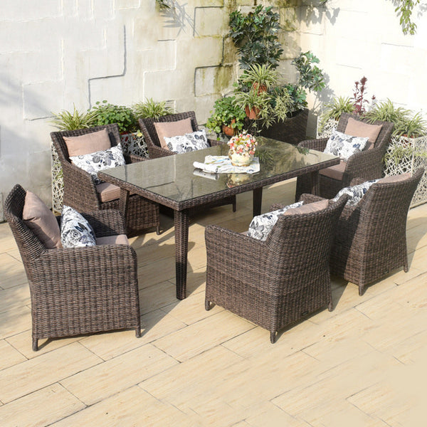 Boxy Rattan Dining Set A122 RATTAN DINING SET – THE HOME EXPO