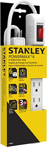 STANLEY POWER MAX STRIP 3FT 6 OUTLET