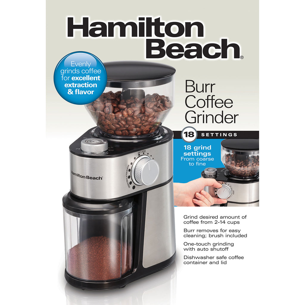 HAMILTON BEACH BURR COFFEE GRINDER 80385