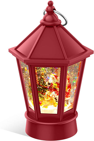 LIGHTED CHRISTMAS SNOW GLOBE LANTERNS