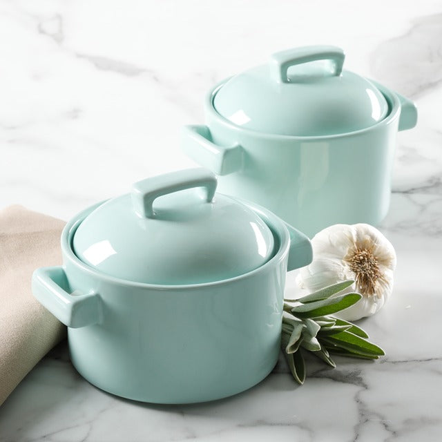 MARTHA STEWART 10.75” CASSEROLE WITH LID SET