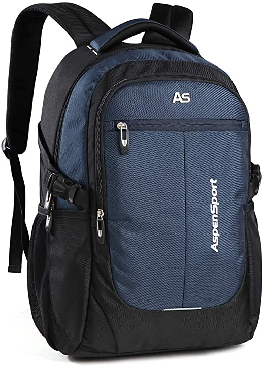 ASPENSPORT Laptop Backpack for Men School Bookbag Fit 15.6"-17＂Water Repellent