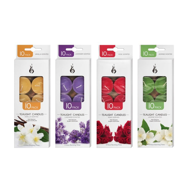 CANDLE TEALIGHT SCENTED 14G 10PK