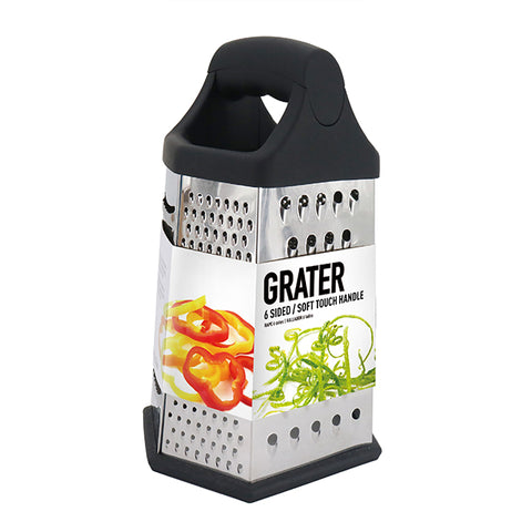 6 SIDED GRATER WITH SOFT TOUCH HANDLE