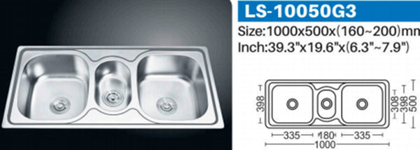 LS-10050G3 STAINLESS STEEL KITCHEN SINK