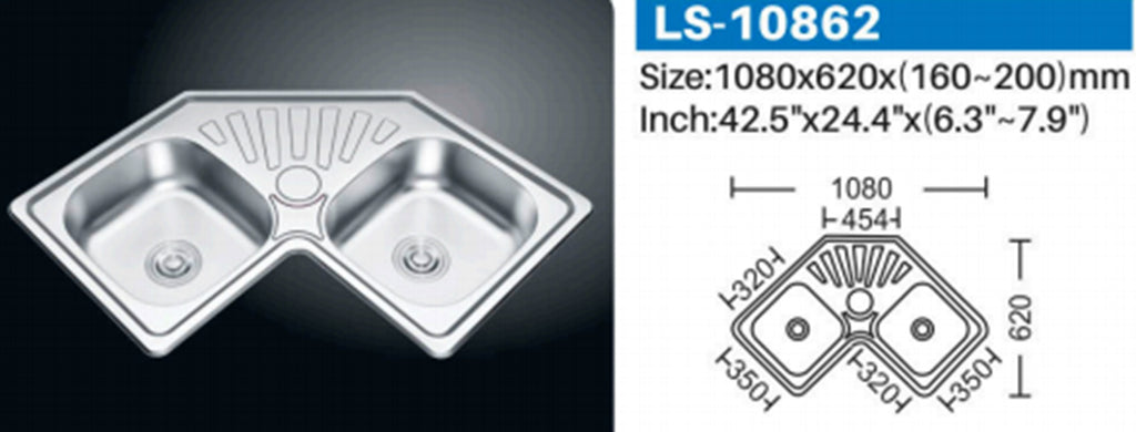 LS-10862 STAINLESS STEEL KITCHEN SINK