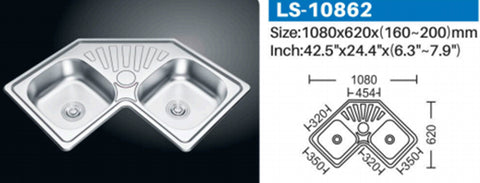 LS-10862 STAINLESS STEEL KITCHEN SINK