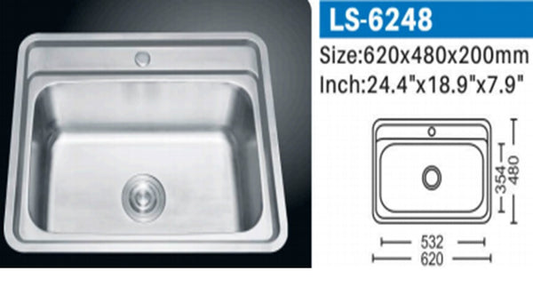 LS-6248 STAINLESS STEEL KITCHEN SINK