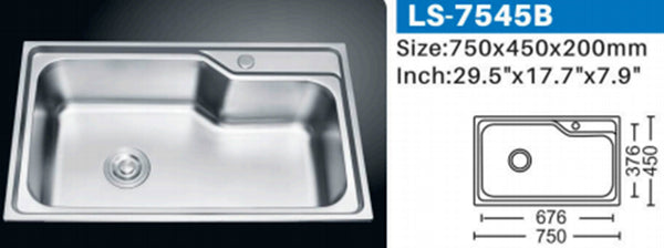 LS-7545B STAINLESS STEEL KITCHEN SINK