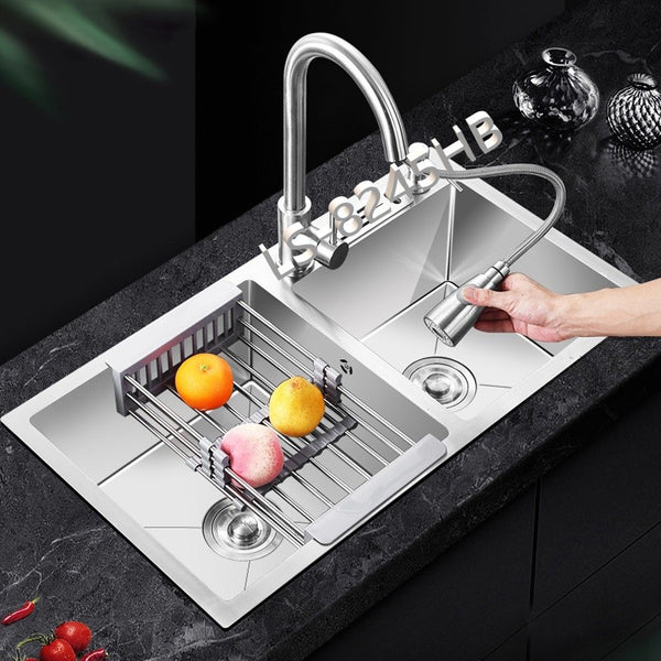 LS-8245DHB STAINLESS STEEL KITCHEN SINK