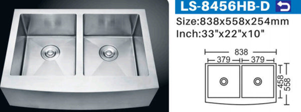 LS-8456HBD STAINLESS STEEL KITCHEN SINK