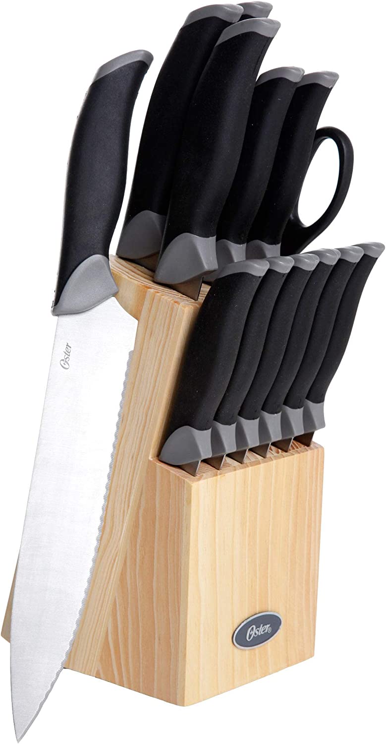 OSTER 14pc SS KNIFE SET ON BLOCK – THE HOME EXPO