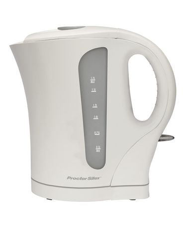 PROCTOR SILEX ELECTRIC KETTLE 1.7LT WHITE CORDLESS