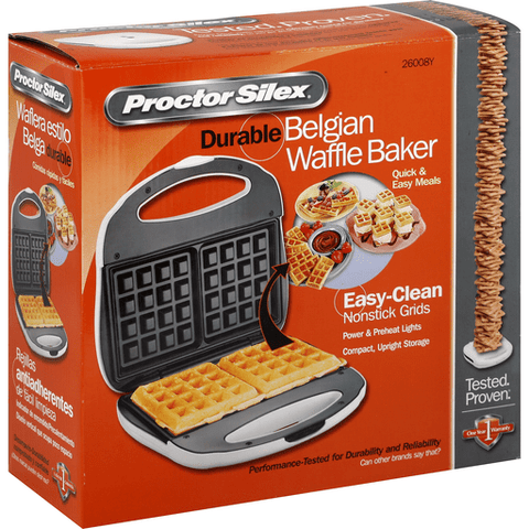 PROCTOR SILEX DURABLE BELGIAN WAFFLE MAKER