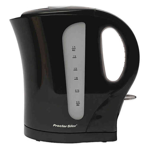 PROCTOR SILEX ELECTRIC KETTLE 1.7LT BLACK CORDLESS
