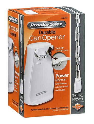 PROCTOR SILEX EXTRA TALL CAN OPENER WHITE