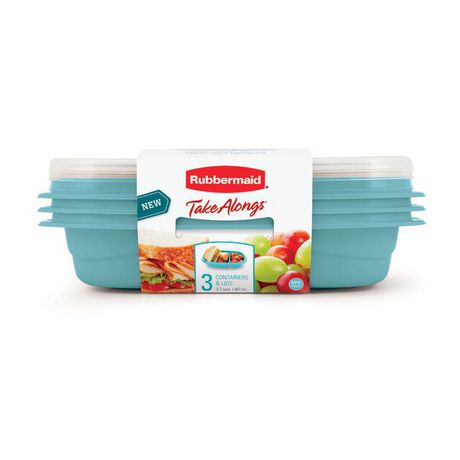 RUBBERMAID TAKEALONGS 3 CONTAINERS & LIDS