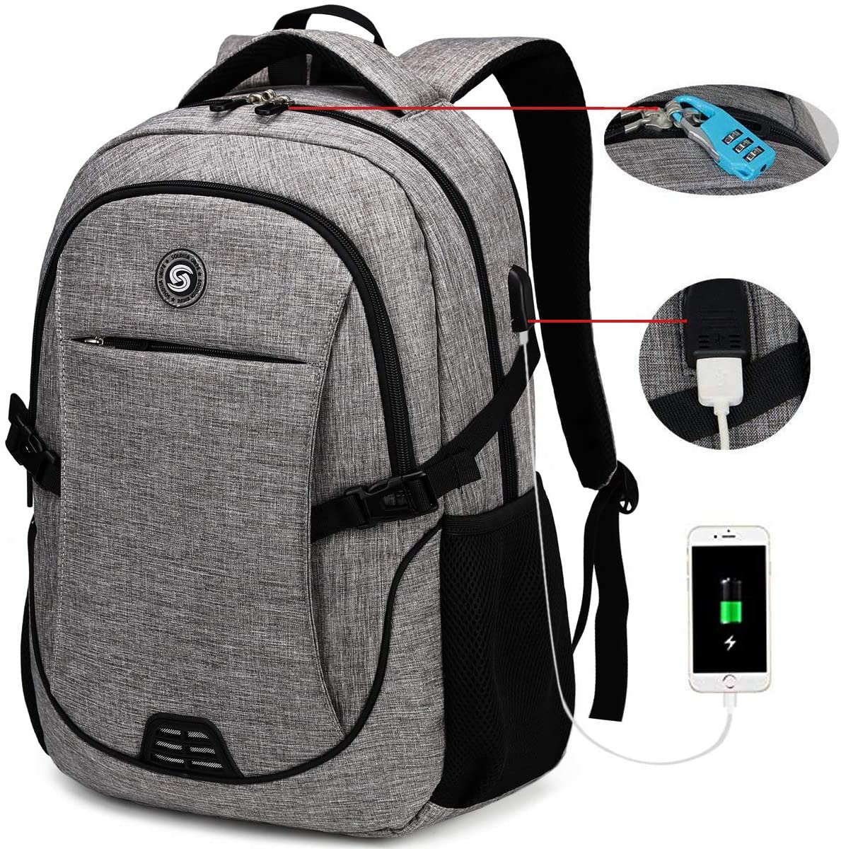 backpacks with separate laptop compartment SOLDIERKNIFE Durable Waterproof Anti Theft Laptop Backpack Travel Back – THE HOME EXPO