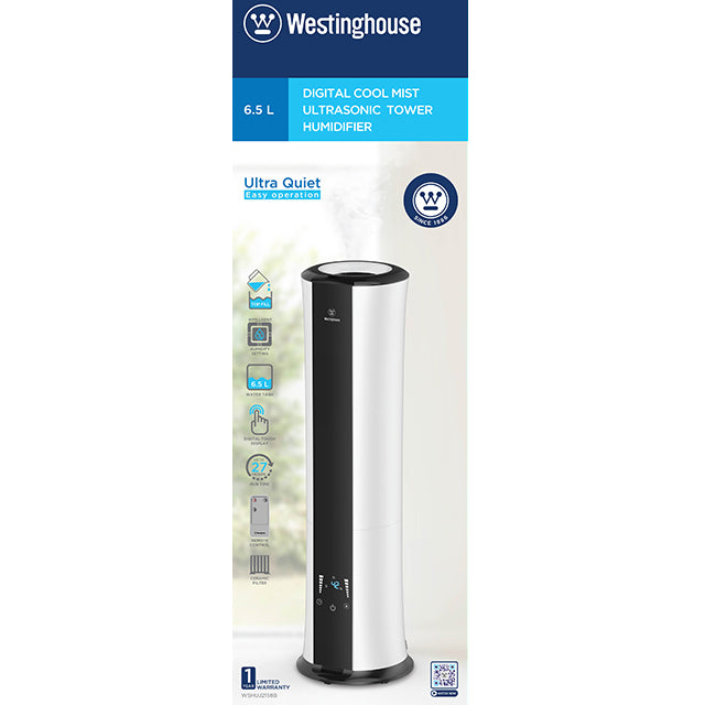 WSHUJ2158B WESTINGHOUSE 6.5L TOWER TOP HUMIDIFIER WHITE W/REMOTE