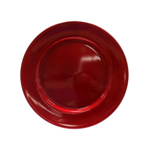 CHARGER PLATE GLITTER RED