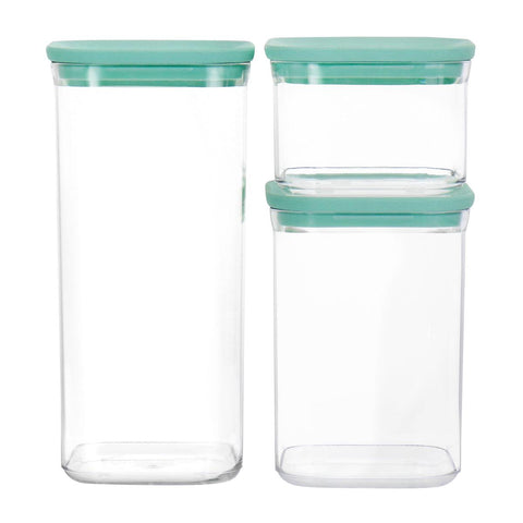 MARTHA STEWART LANGSTAFF 3 PC STACKABLE CONTAINER WITH LID